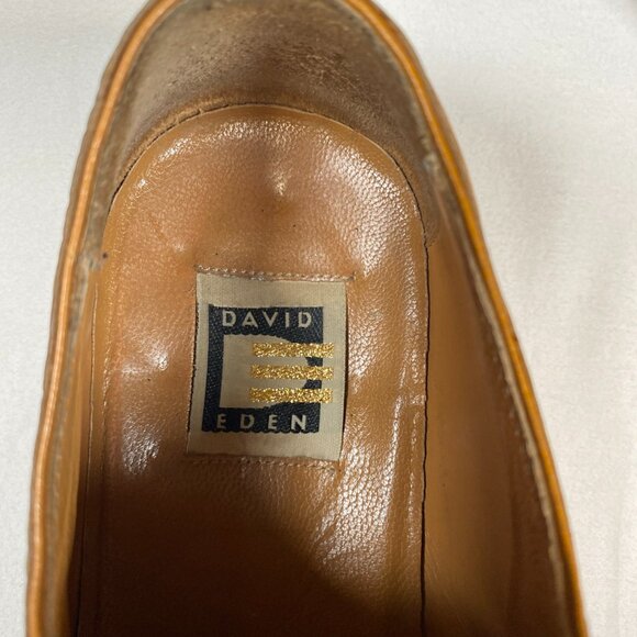 David Eden Ostrich Leather Dress Shoes Men\'s 10.5 Tan main image 9
